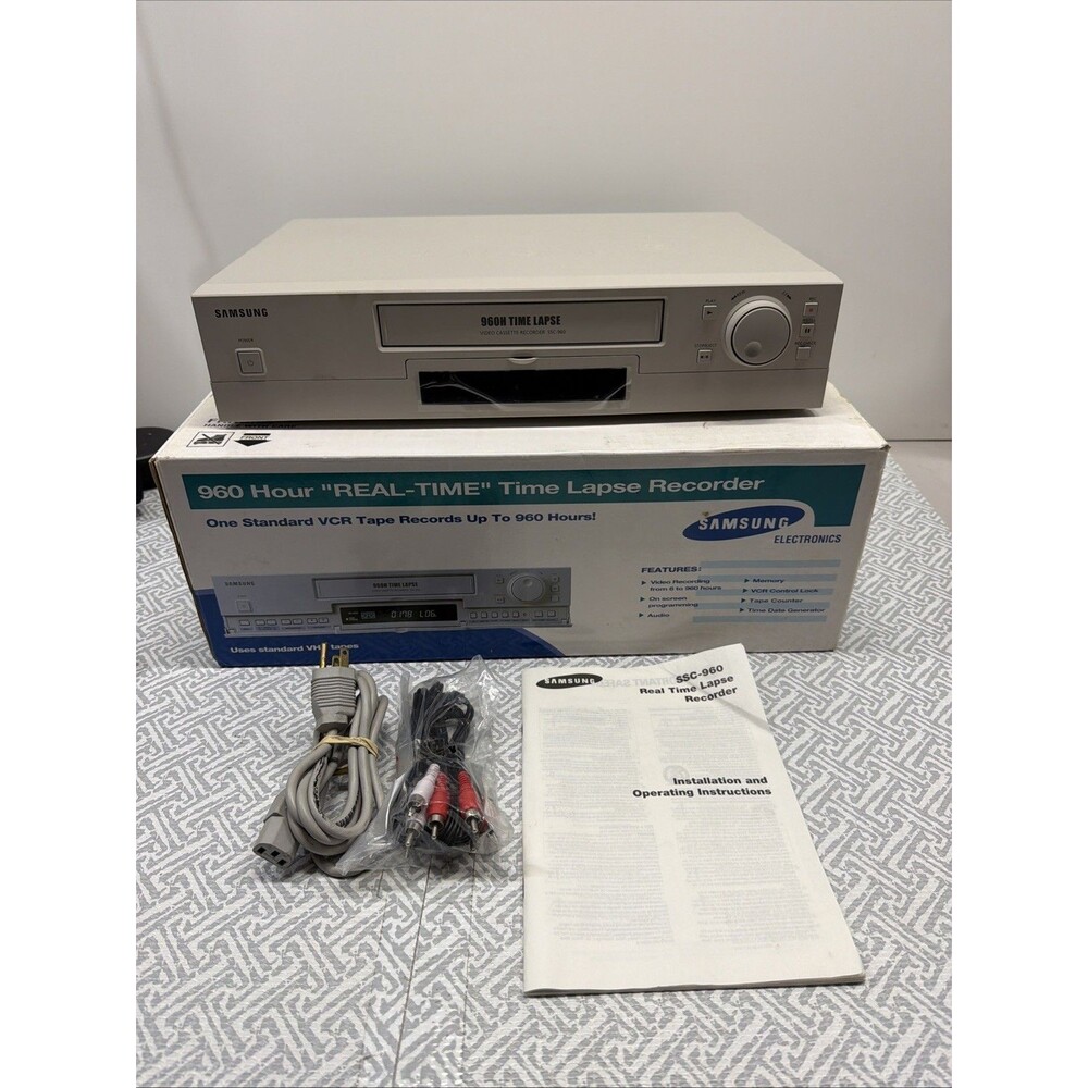 Samsung SSC-960 Time Lapse VCR Security Video Recorder Box Manual TESTED WORKING